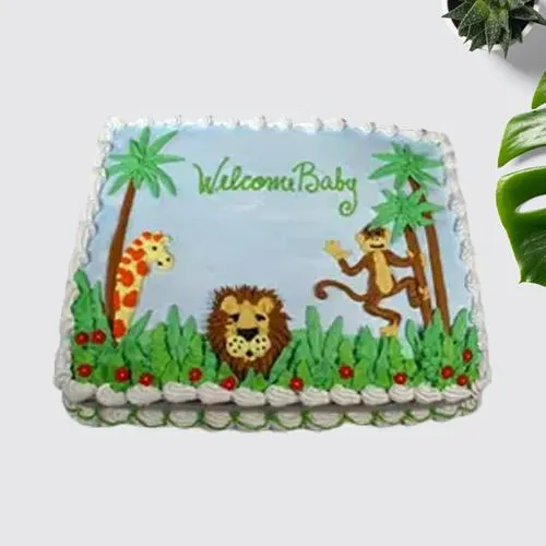 Rustic Safari Animal Game Drive Cake