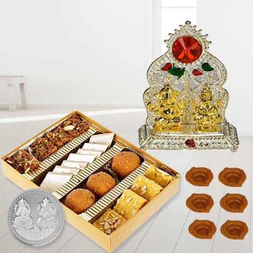 Send Special Diwali Gifts and Sweets Box from Haldiram/Bhikaram, Coin n ...