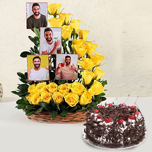 Tasty Shaped Black Forest Cake Half Kg : Gift/Send ITC Infotech Gifts  Online HD1094110 |IGP.com