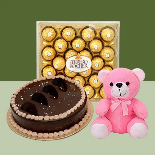 Love Treat for you Combo - White Roses and Teddy Bear Online Store -  ProFlowers.pk