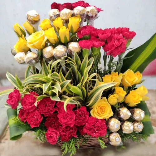 Buy Flower Balloon Ferrero Rocher Gift Box Candy Bouquet Online in India 