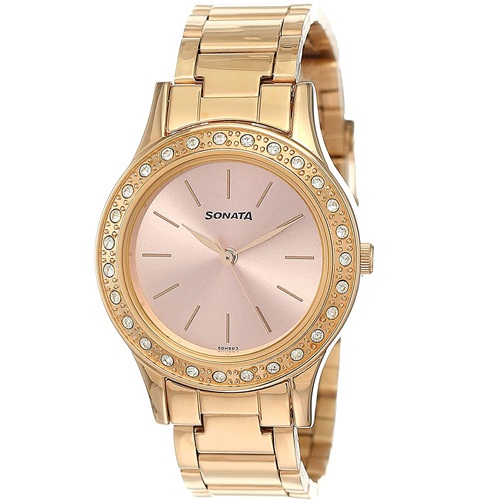 Send Blissful Sonata Blush Analog Pink Dial Womens Watch to Kerala